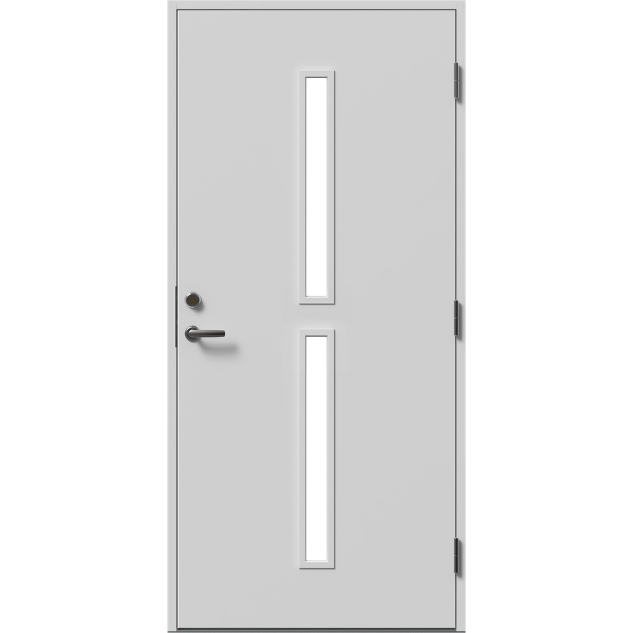 Facadedør - 2 stablede ruder
