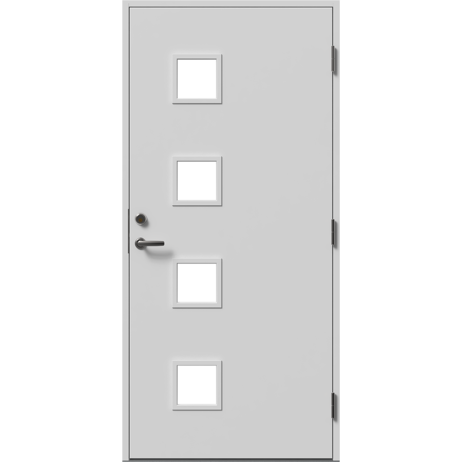 Facadedør - 4 kvadrater lodret