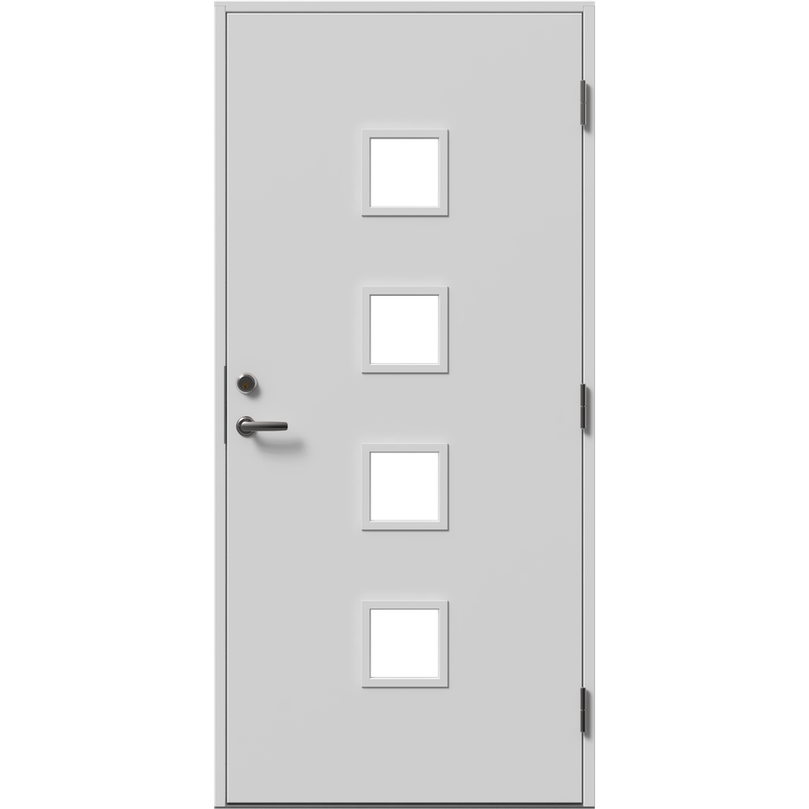 Facadedør - 5 kvadrater lodret