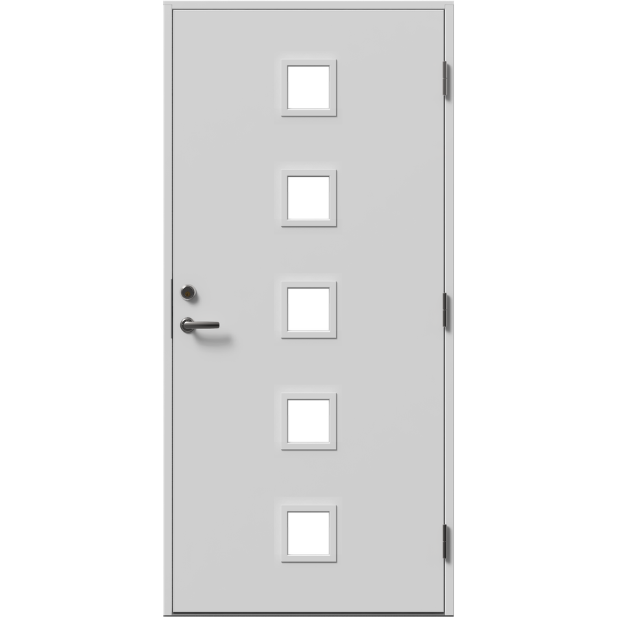 Facadedør - 4 kvadratiske ruder