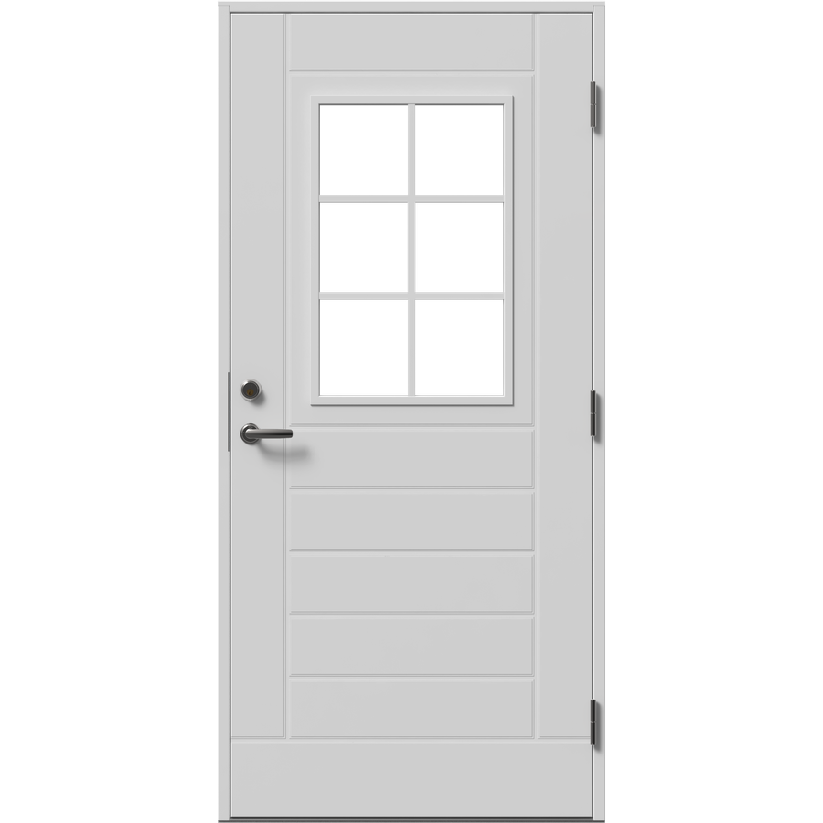 Facadedør - 6 ruder med sprosser