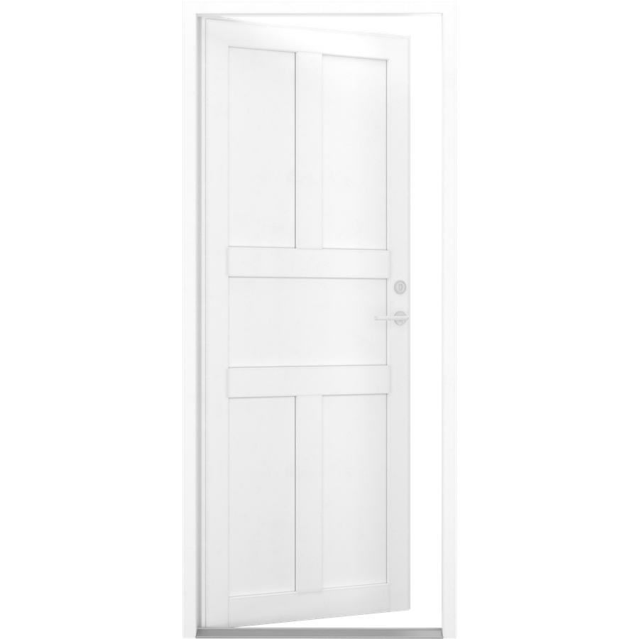 Facadedør - 5 fyldninger - åben