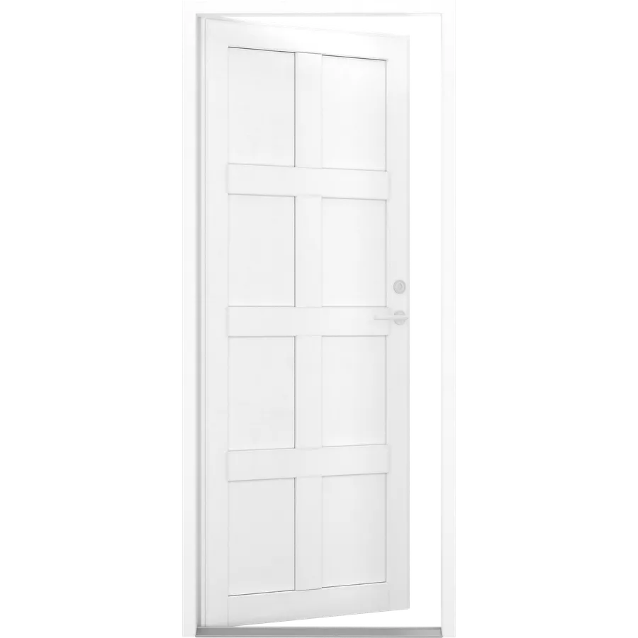Facadedør - 8 fyldninger - åben