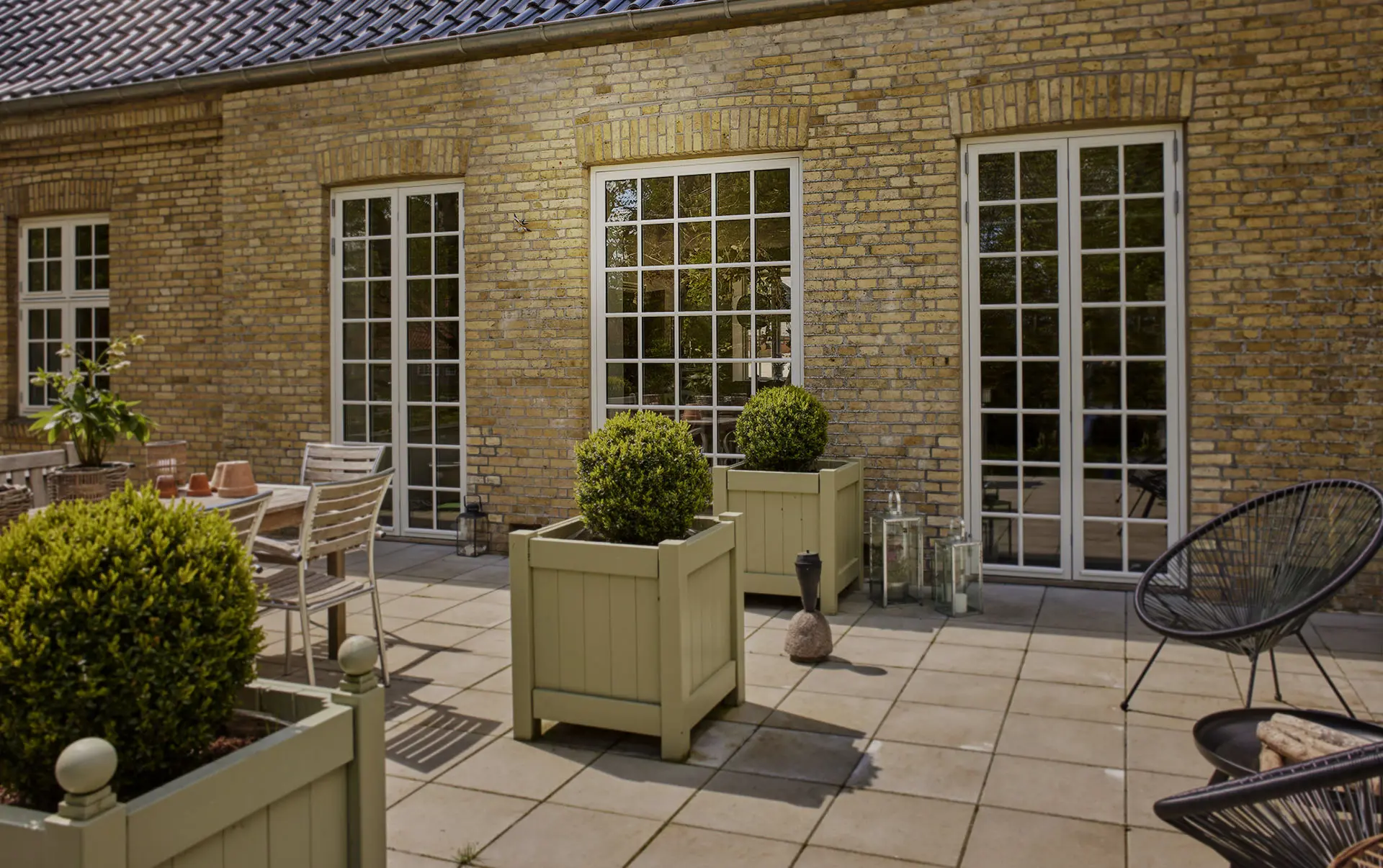 Beautiful Danish home exterior showcasing premium windows and doors